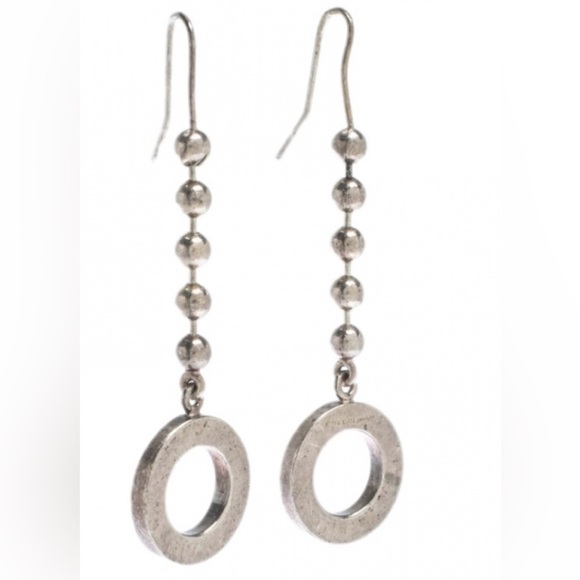 Gucci-bead-silver-drop-hook-earrings - Picture 2 of 4